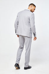 Edwin Silver Grey Notch Lapel Three Piece Suit